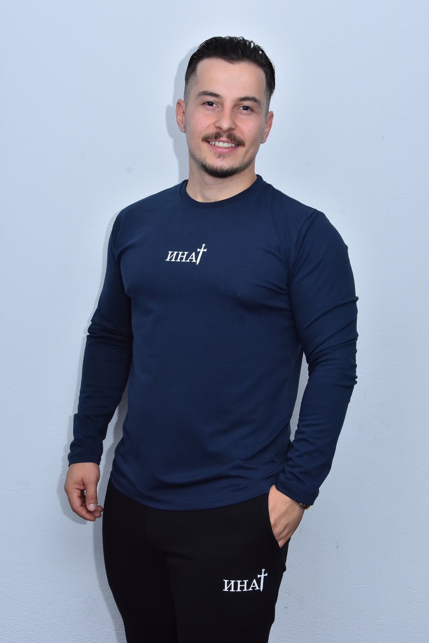 Инат Мајица Дугих Рукава - М2 - Морнарско плава